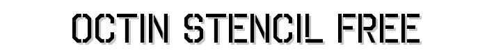 Octin Stencil Free font